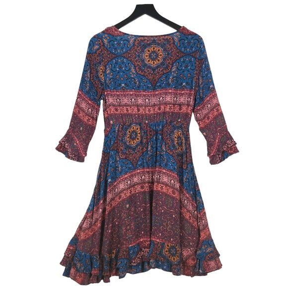 Idyllwind by Miranda Lambert Swing Dress Sz Medium Country Western Boho Ruffled - Picture 4 of 15